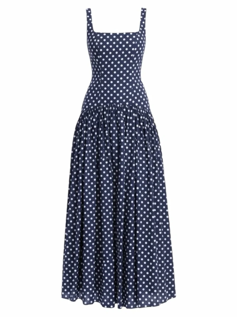 Jewel Badgley Mischka Women's Isla Polka Dot Drop Waist Maxi Dress Blur Size 6 - Picture 5 of 8